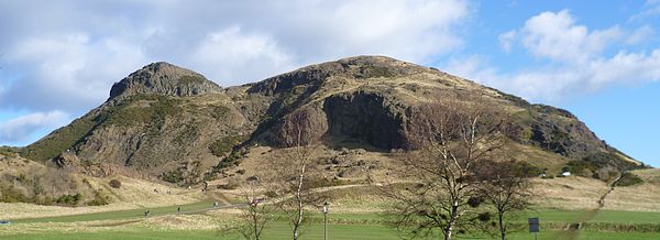 Arthur's Seat showing the famous skyline of the extinct volcano. 